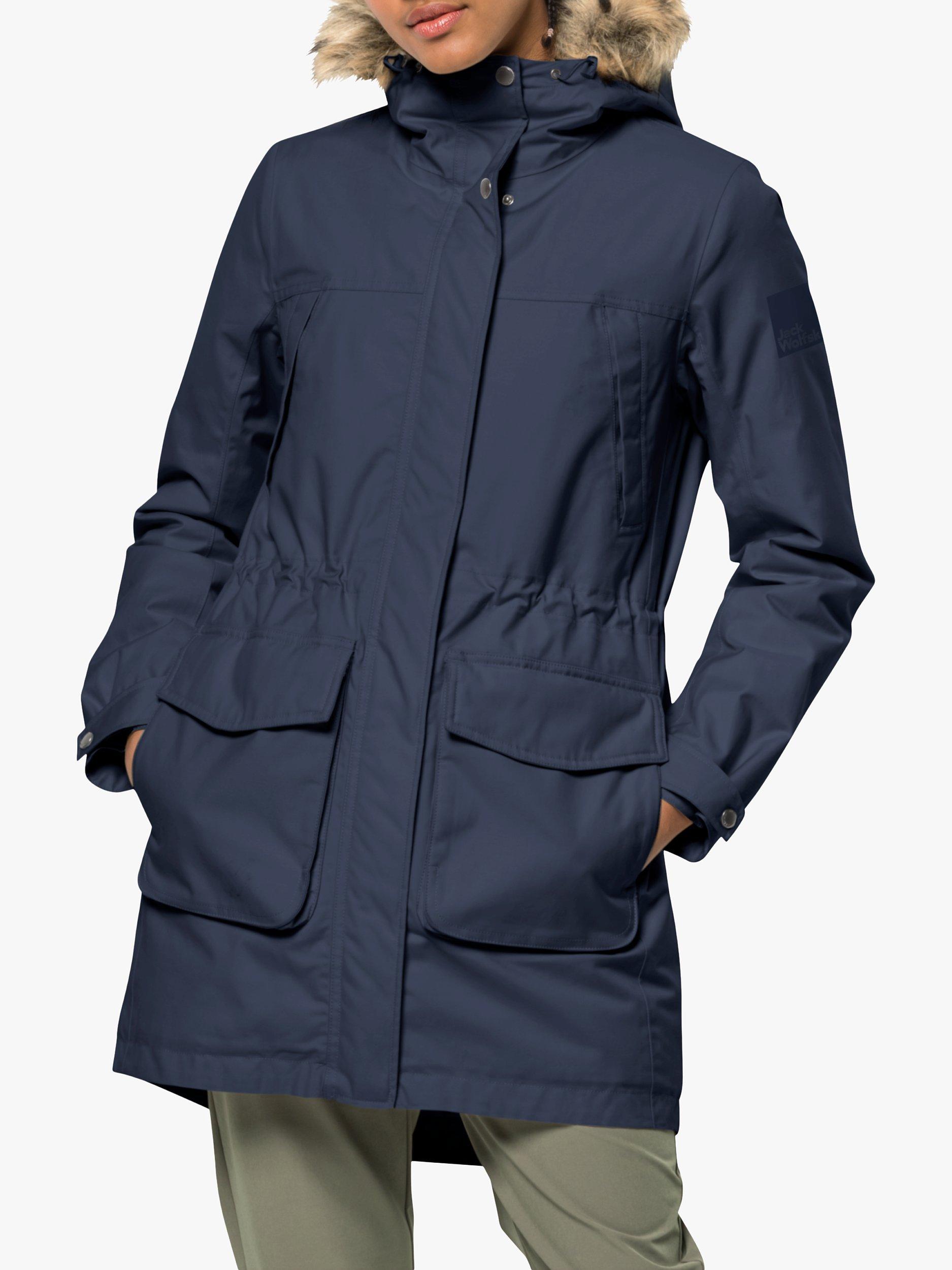 Jack Wolfskin Winterfrost Down Women's Waterproof Parka Jacket, Night Blue