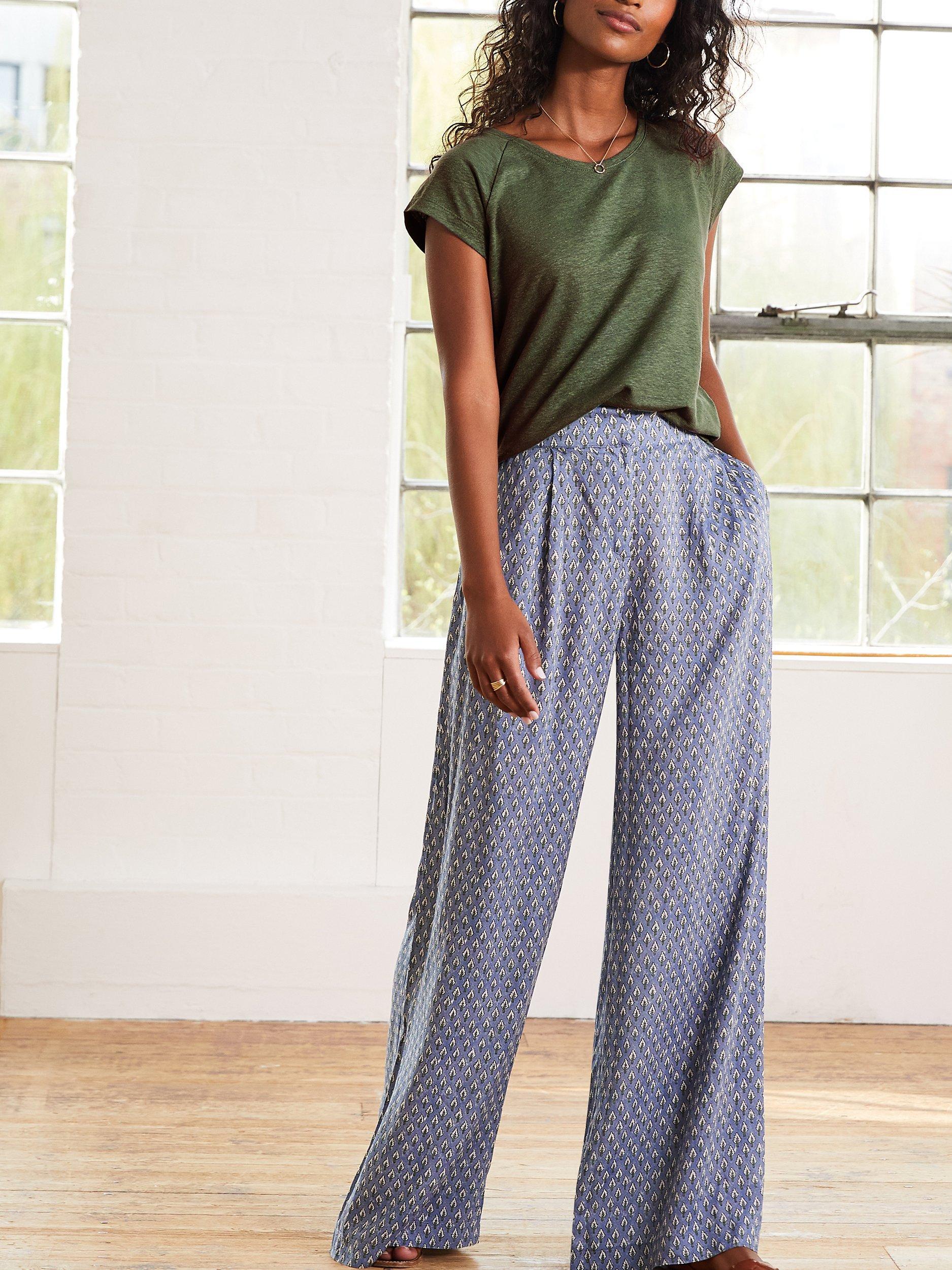 Baukjen Celia Wide Leg Casual Trousers, Khaki