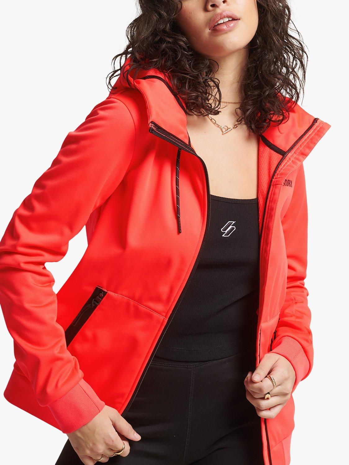 Superdry Code Tech Softshell Jacket, Hyper Fire Coral