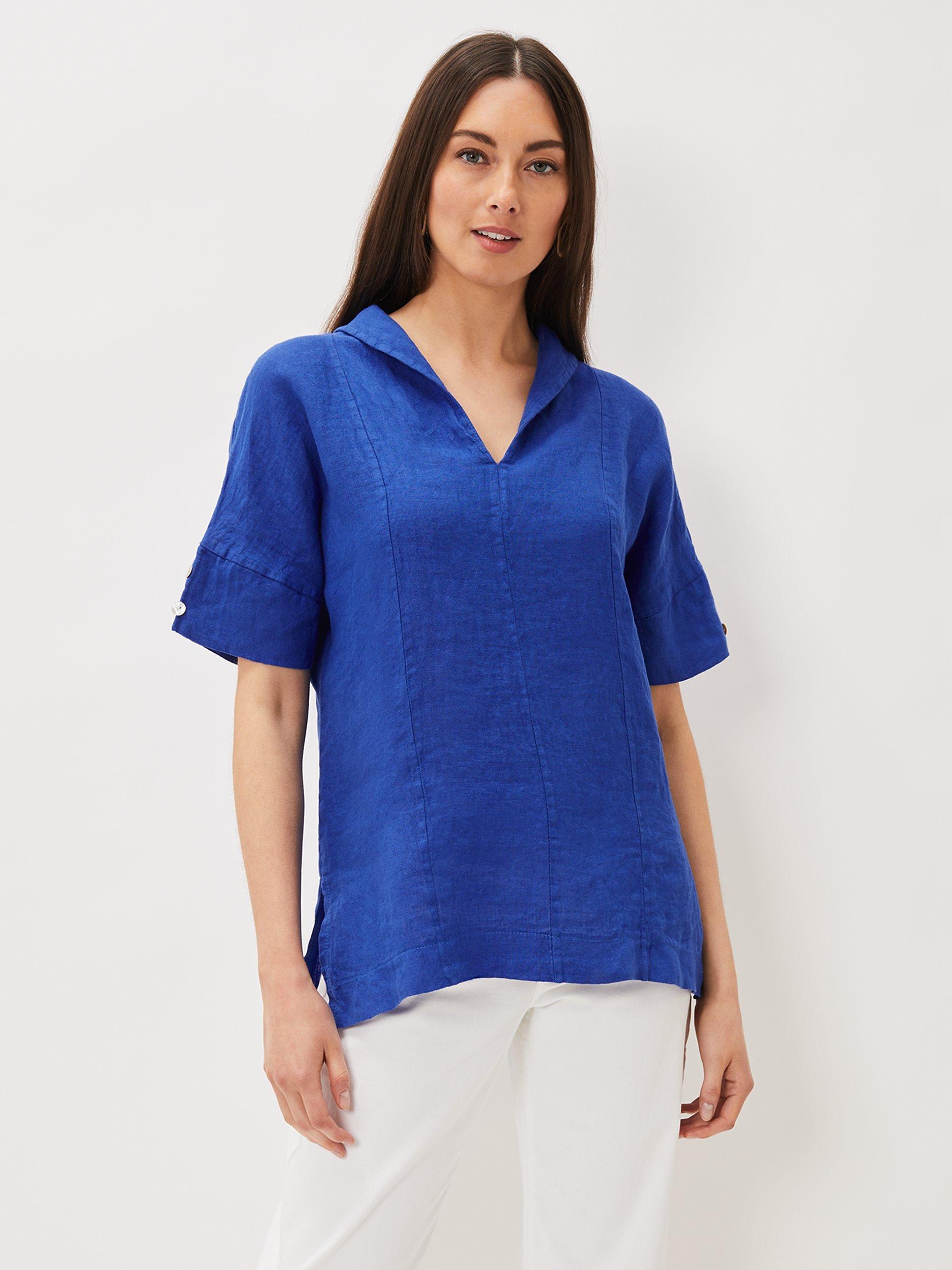 Phase Eight Carita V-Neck Linen Blouse