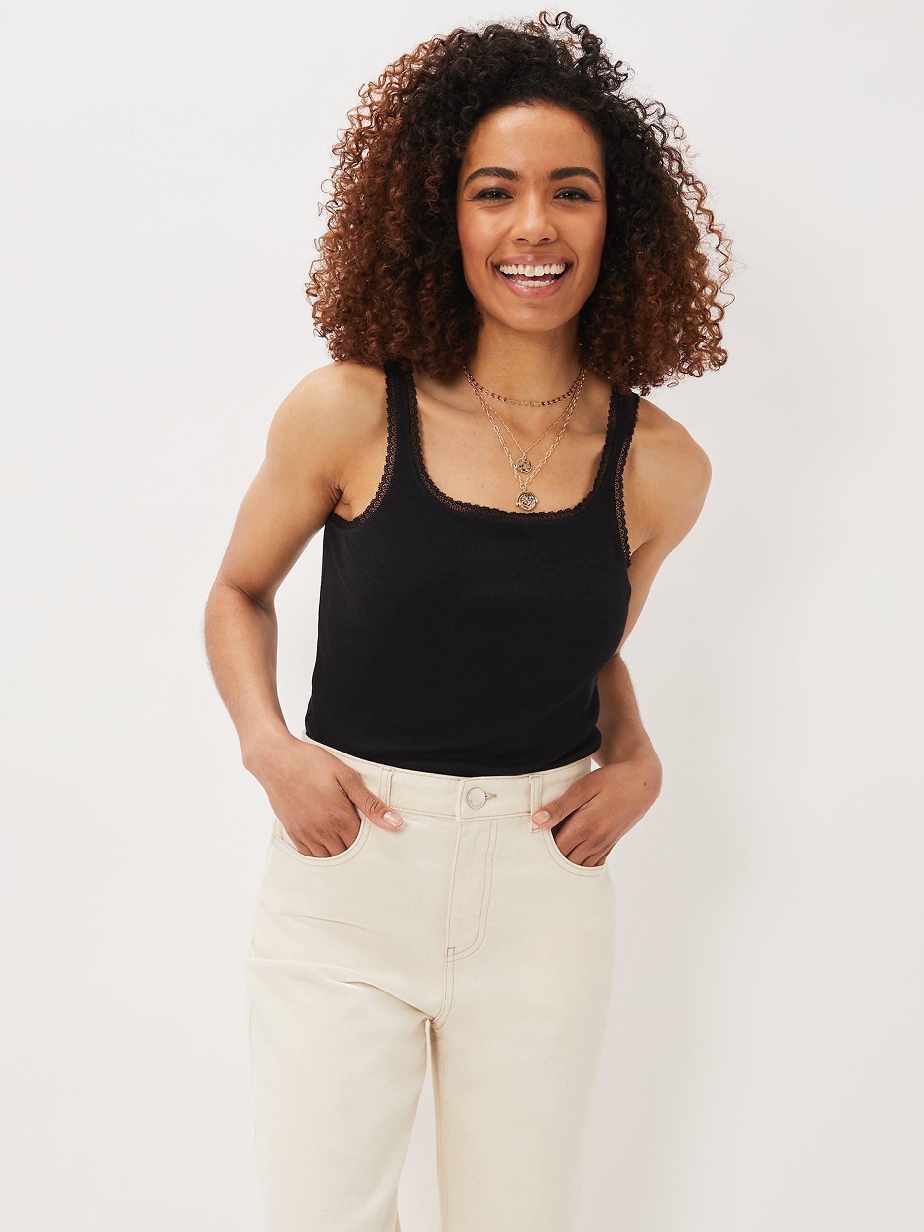 Phase Eight Kimberley Square Neck Top, Black