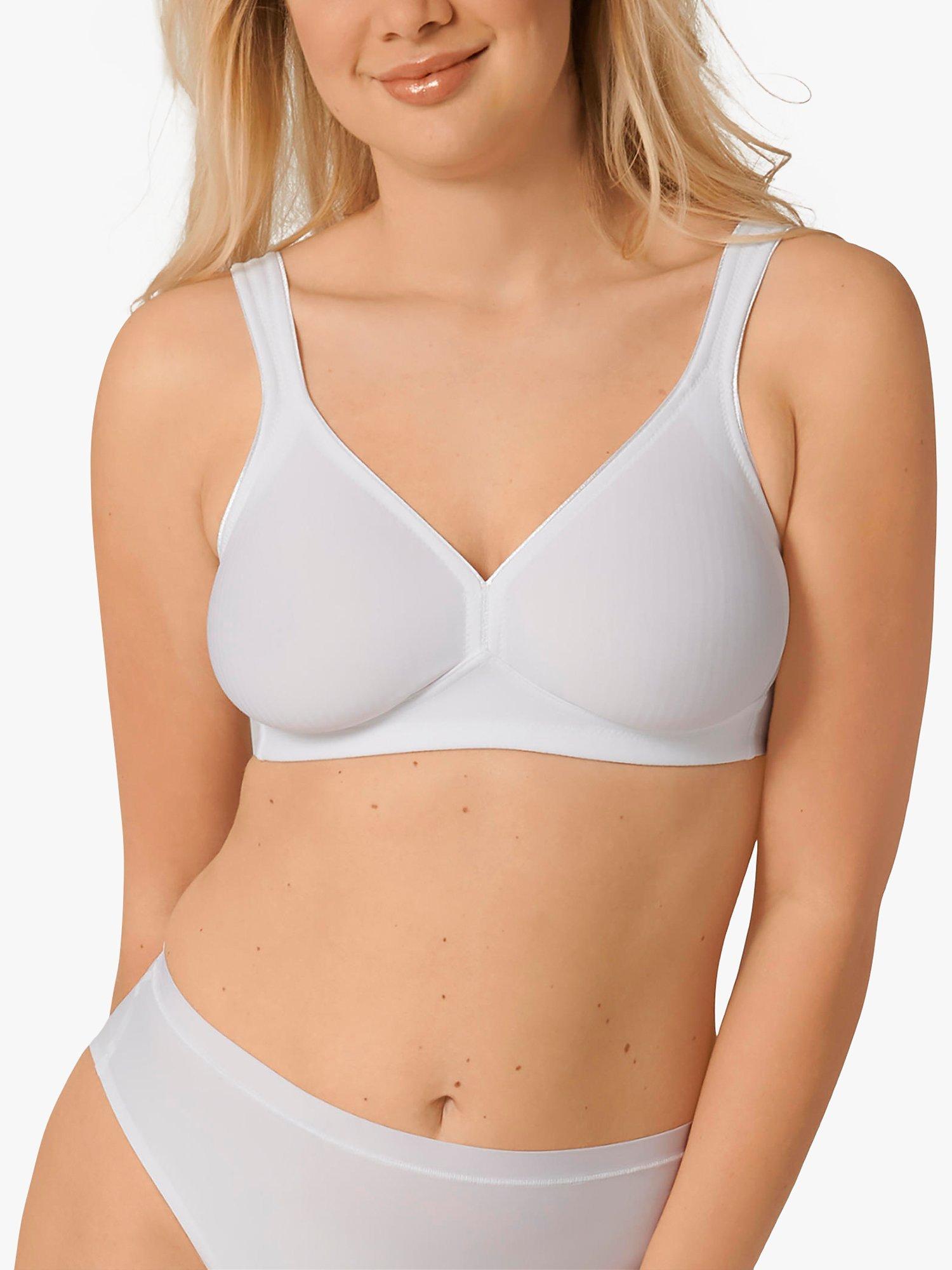 Product image 1 of 4, which shows Triumph Modern Soft + Cotton Bra, White, 34A