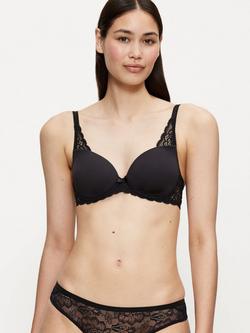Triumph Amourette Spotlight Padded Underwired T-Shirt Bra, Black