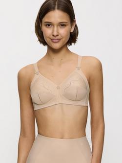 Triumph Doreen Cotton Non Wired Bra, Neutral Beige