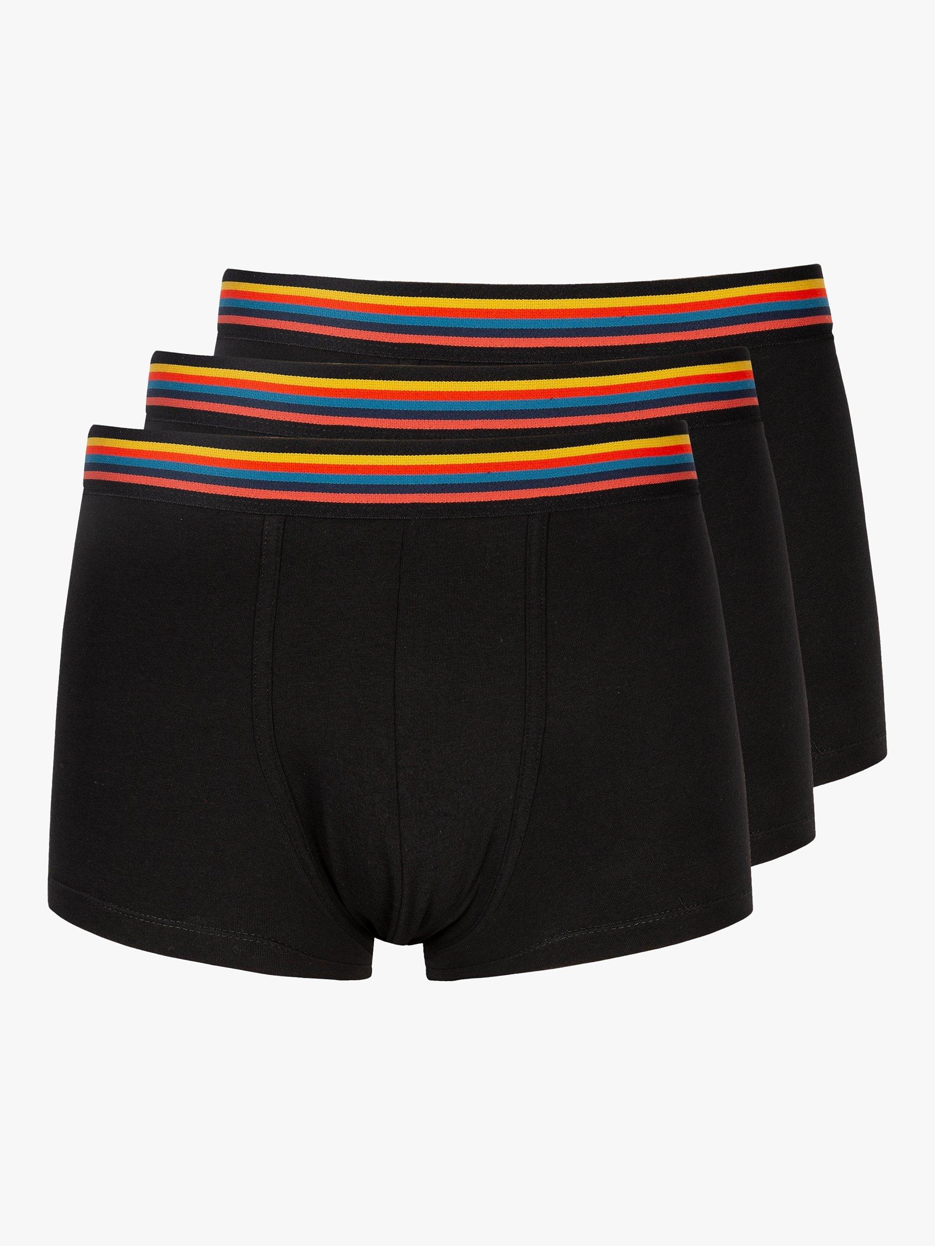 Paul Smith Coloured Waistband Low Rise Cotton Stretch Trunks, Pack of 3