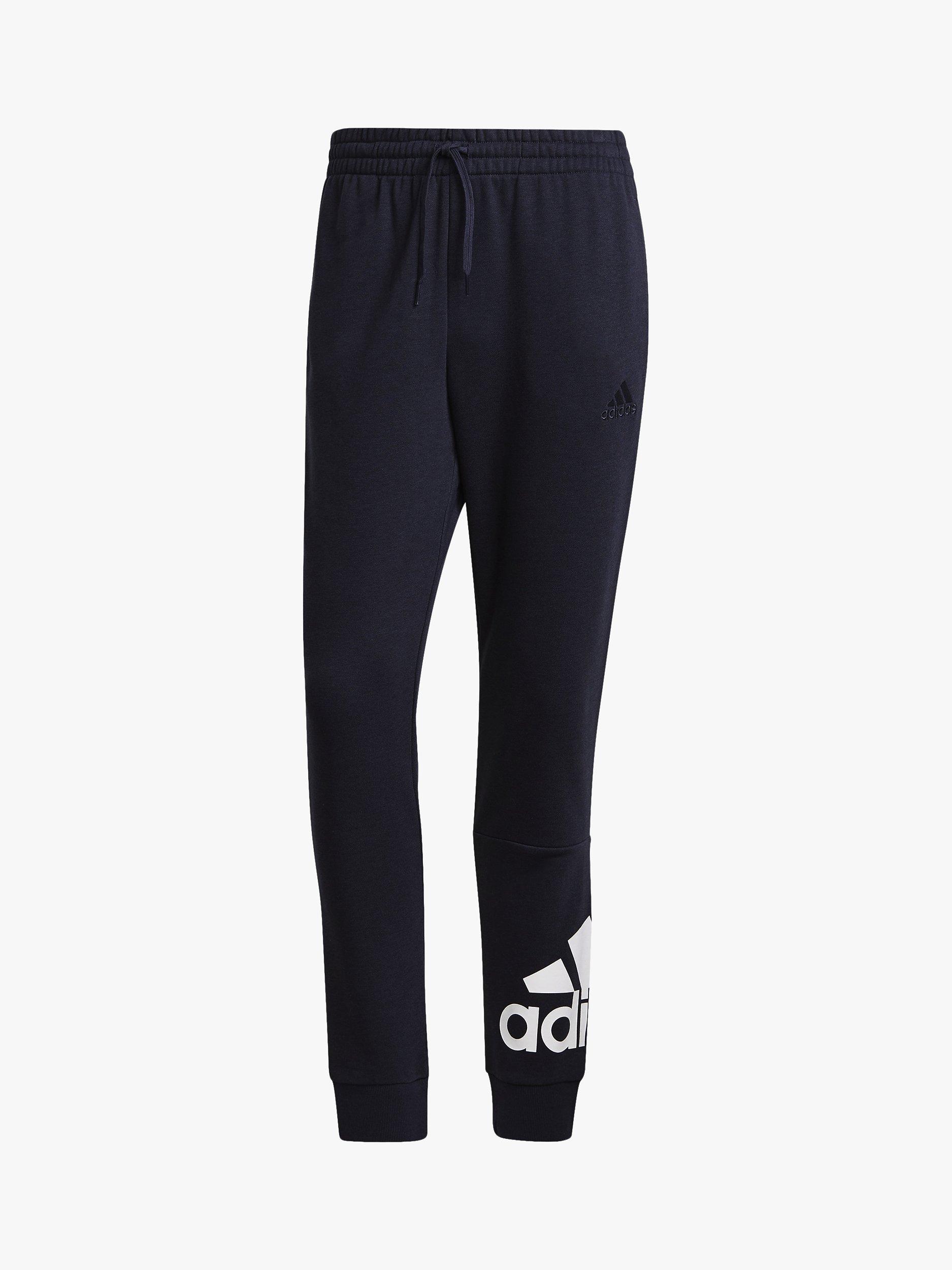 adidas Essentials French Terry Tapered Cuff Logo Joggers, Legend Ink/White, M