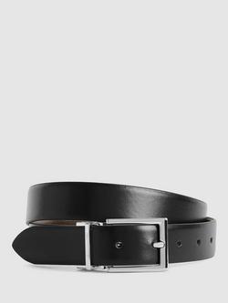 Reiss Ricky Reversible Leather Belt, Black/Brown, Black/Brown