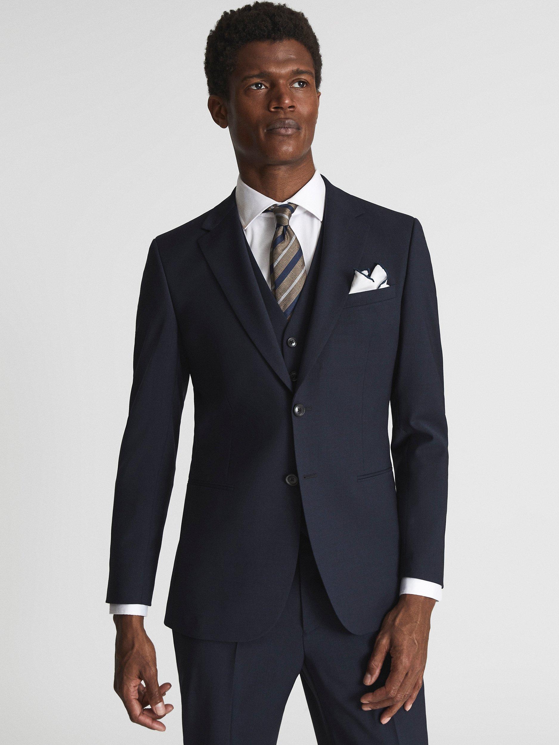 Reiss Hope Wool Blend Modern Fit Travel Suit Jacket