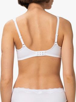 Triumph Modern Lace & Cotton Full Cup Bra - view 2, White