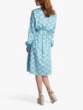 Gina Bacconi Rotem Long Sleeve Shirt Dress, Turquoise