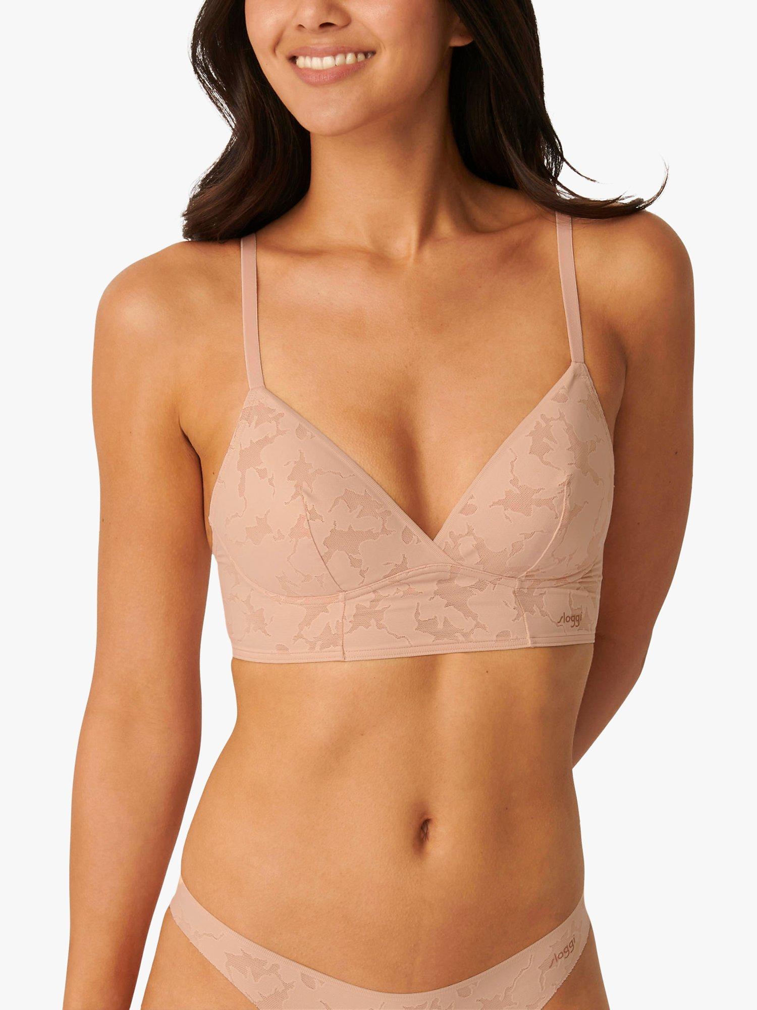 sloggi ZERO Lace 2.0 Longline Bra, Light Brown