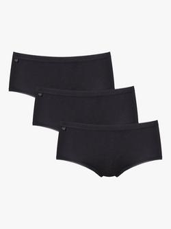 sloggi Midi Briefs, Pack of 3, Black