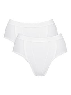 sloggi Tai Control Knickers, Pack of 2, White