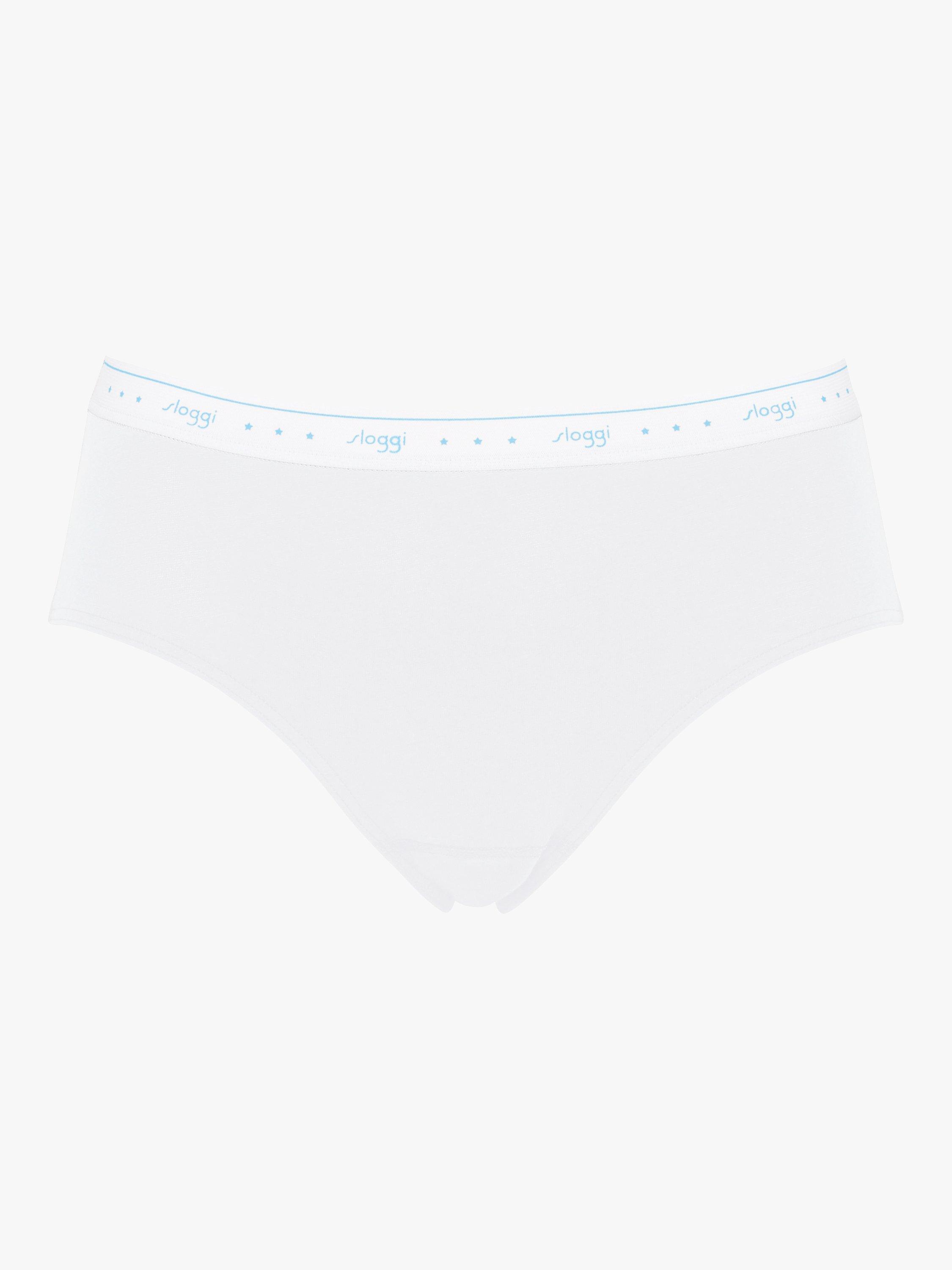 sloggi 24/7 100 Midi Knickers, Pack of 3, White