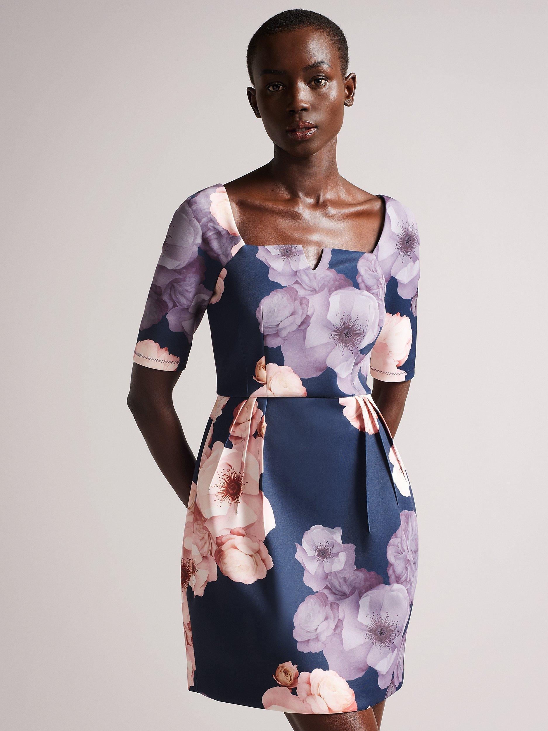 Ted Baker Lawana Floral Mini Dress, Navy/Multi