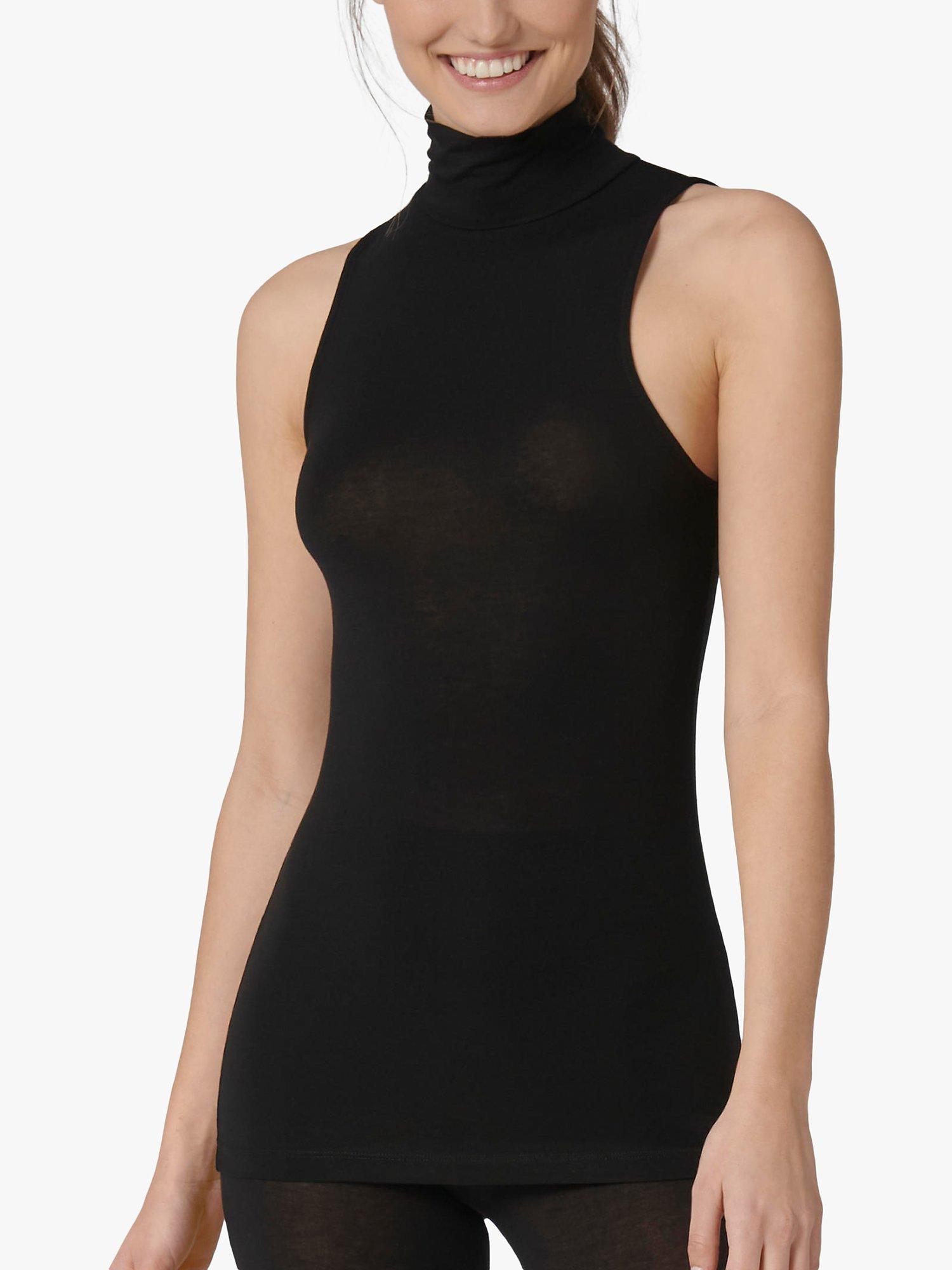 sloggi Ever Cosy Thermoregulating Turtle Neck Tank Top, Black