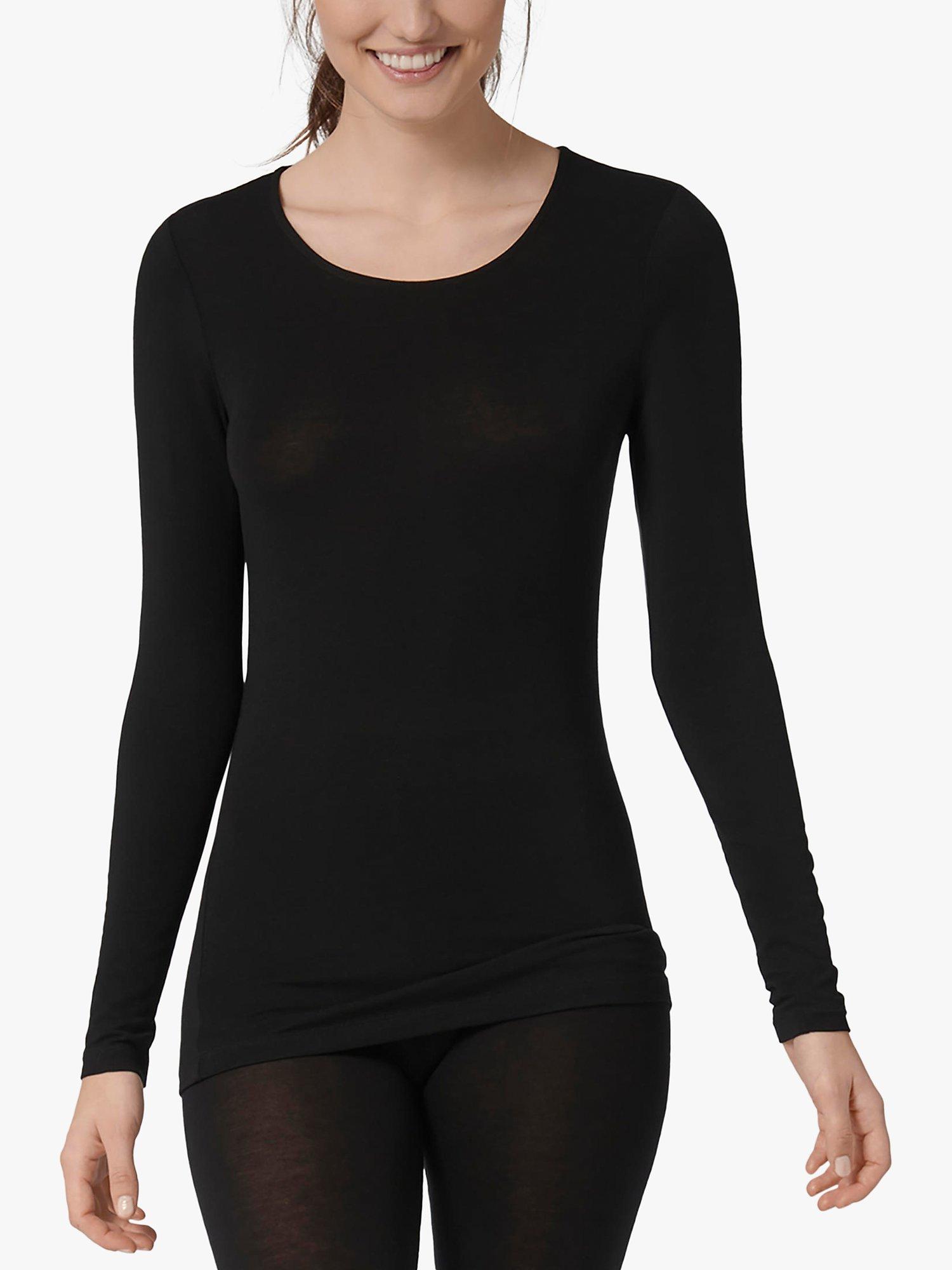 sloggi EVER Cosy Thermoregulating Long Sleeve Vest Top, Black