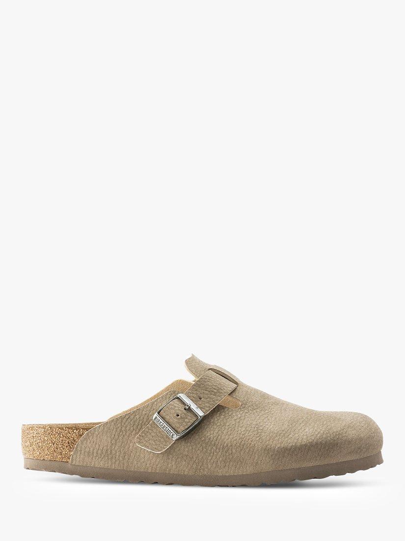 Birkenstock Boston Birko Flor Nubuck Clogs, Desert Dust Gray