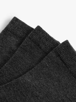 John Lewis Kids' Supersoft Thermal Ankle Socks, Pack of 3, Charcoal - view 2, Charcoal