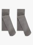 John Lewis Kids' Wool Mix Tights, Pack of 2, Grey