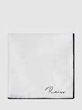 Reiss Ceremony Silk Pocket Square, White