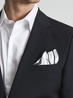 Reiss Ceremony Silk Pocket Square - view 2, White