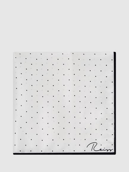 Reiss Liam Silk Pocket Square, White