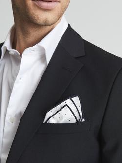 Reiss Liam Silk Pocket Square - view 2, White