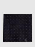 Reiss Liam Polka Dot Silk Pocket Square