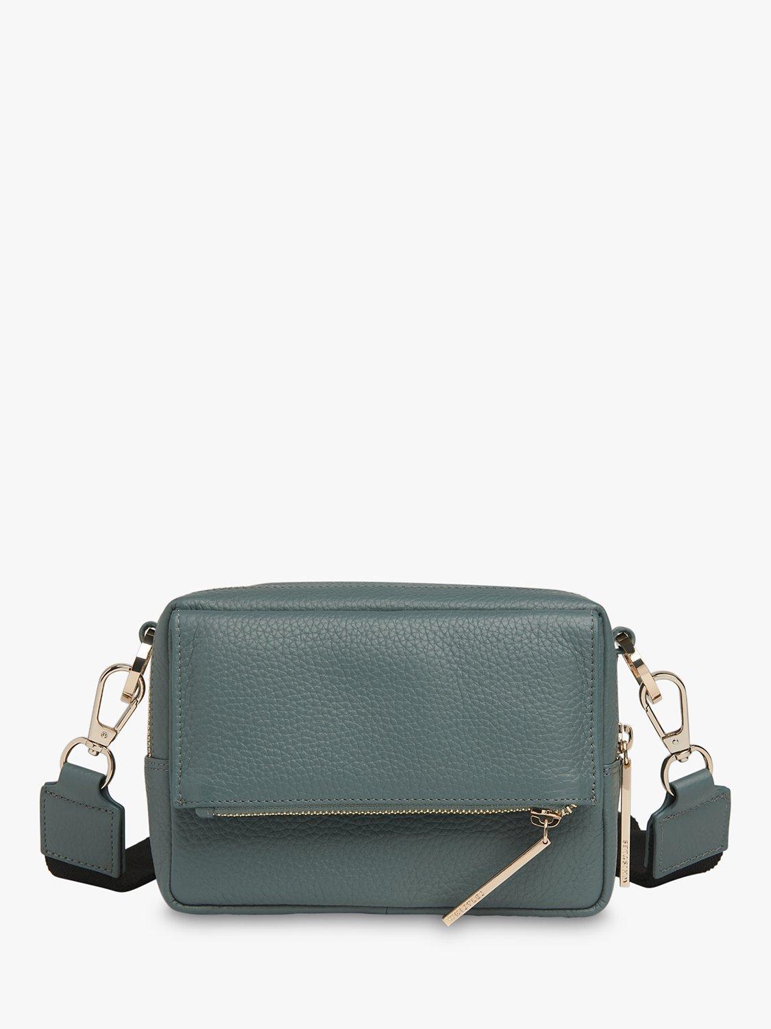Whistles Bibi Leather Cross Body Bag, Blue, One Size