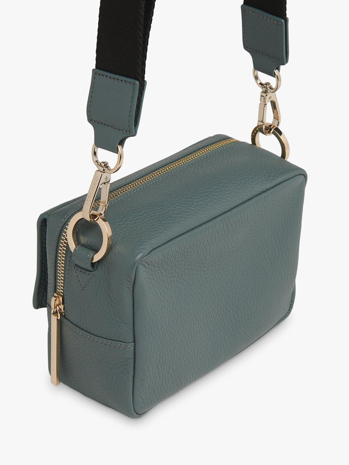Whistles Bibi Leather Cross Body Bag, Blue, One Size