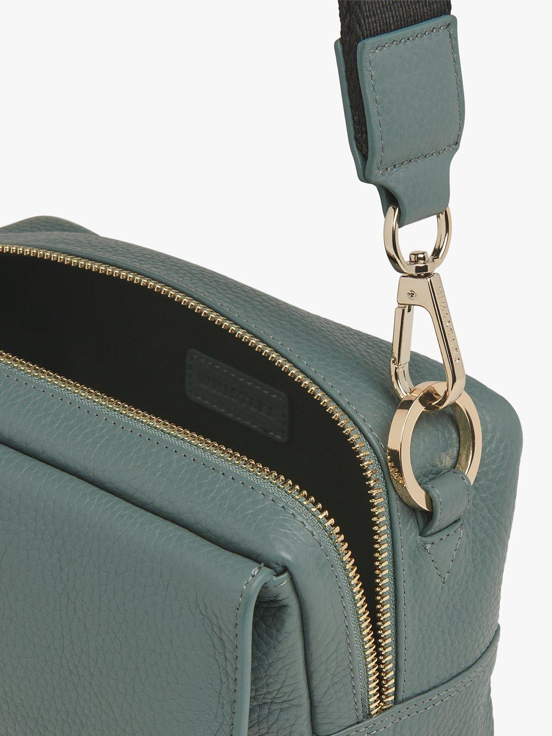Whistles Bibi Leather Cross Body Bag, Blue, One Size