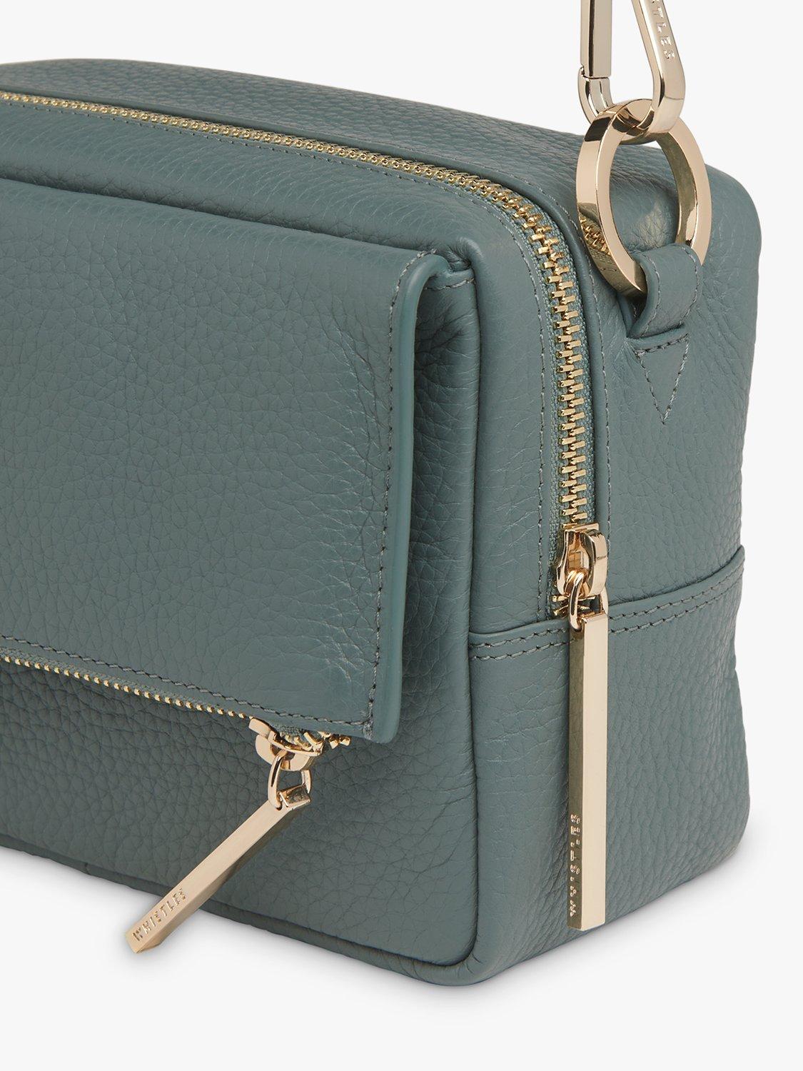 Whistles Bibi Leather Cross Body Bag, Blue, One Size
