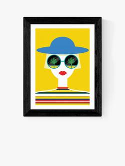 EAST END PRINTS Ana Jaks 'Sunglasses' Framed Print, Black Frame
