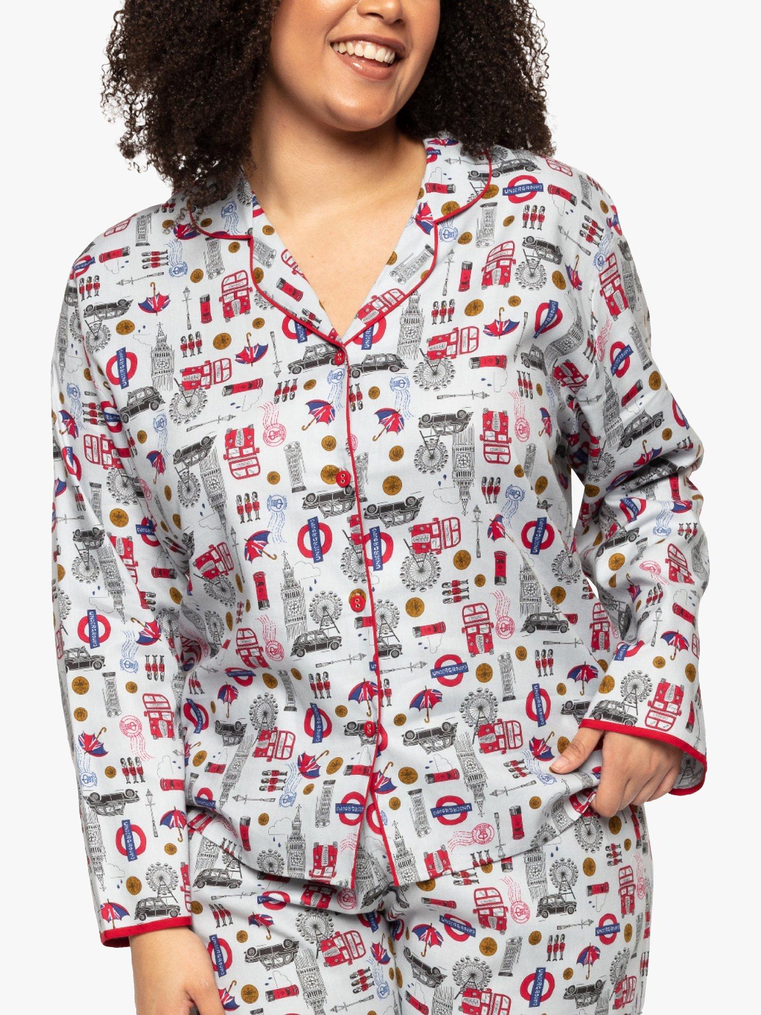Cyberjammies Windsor Print Jubilee Pyjama Top, Grey