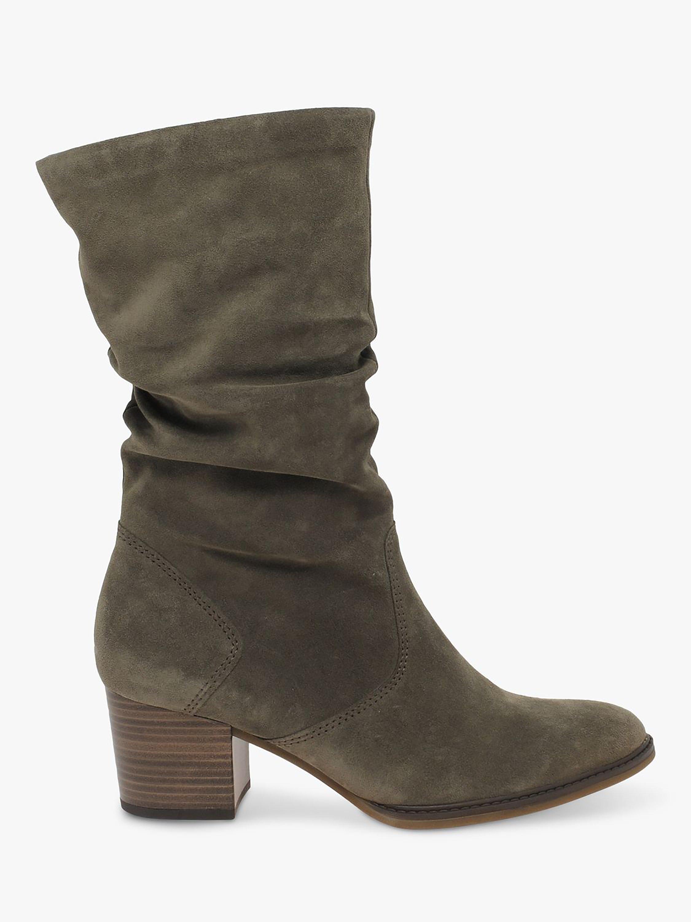 Gabor Ramona Wide Fit Suede Mid Leg Boots, Mohair