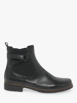 Gabor Nolene Leather Chelsea Boots, Black, Black