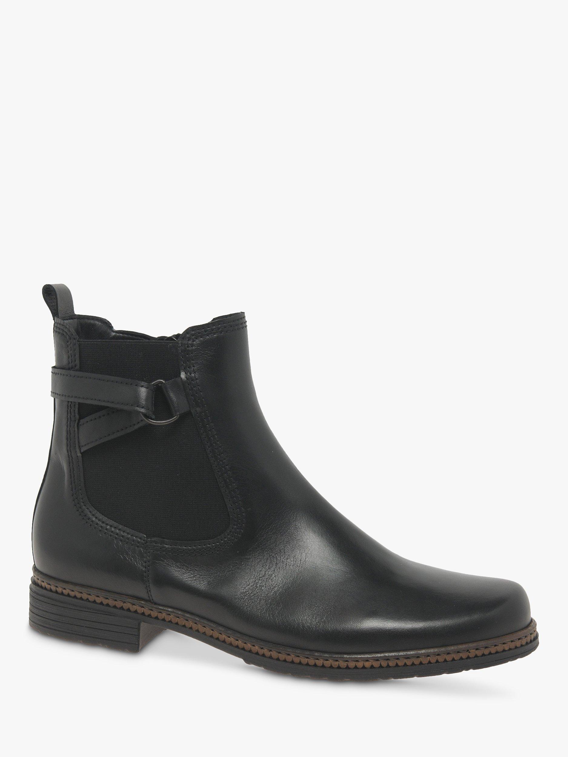 Product image 2 of 5, which shows Gabor Nolene Leather Chelsea Boots, Black, 3