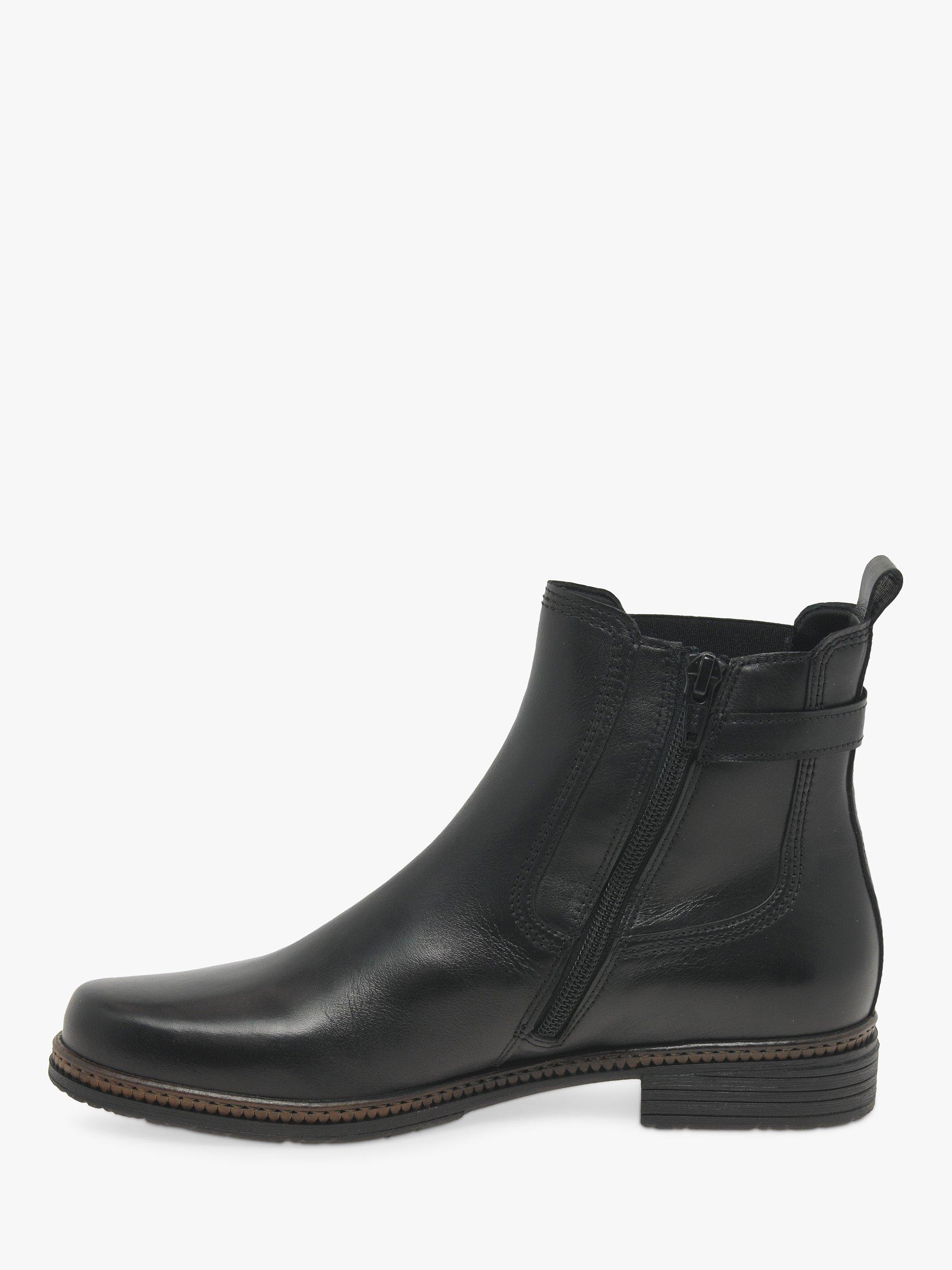 Product image 4 of 5, which shows Gabor Nolene Leather Chelsea Boots, Black, 3