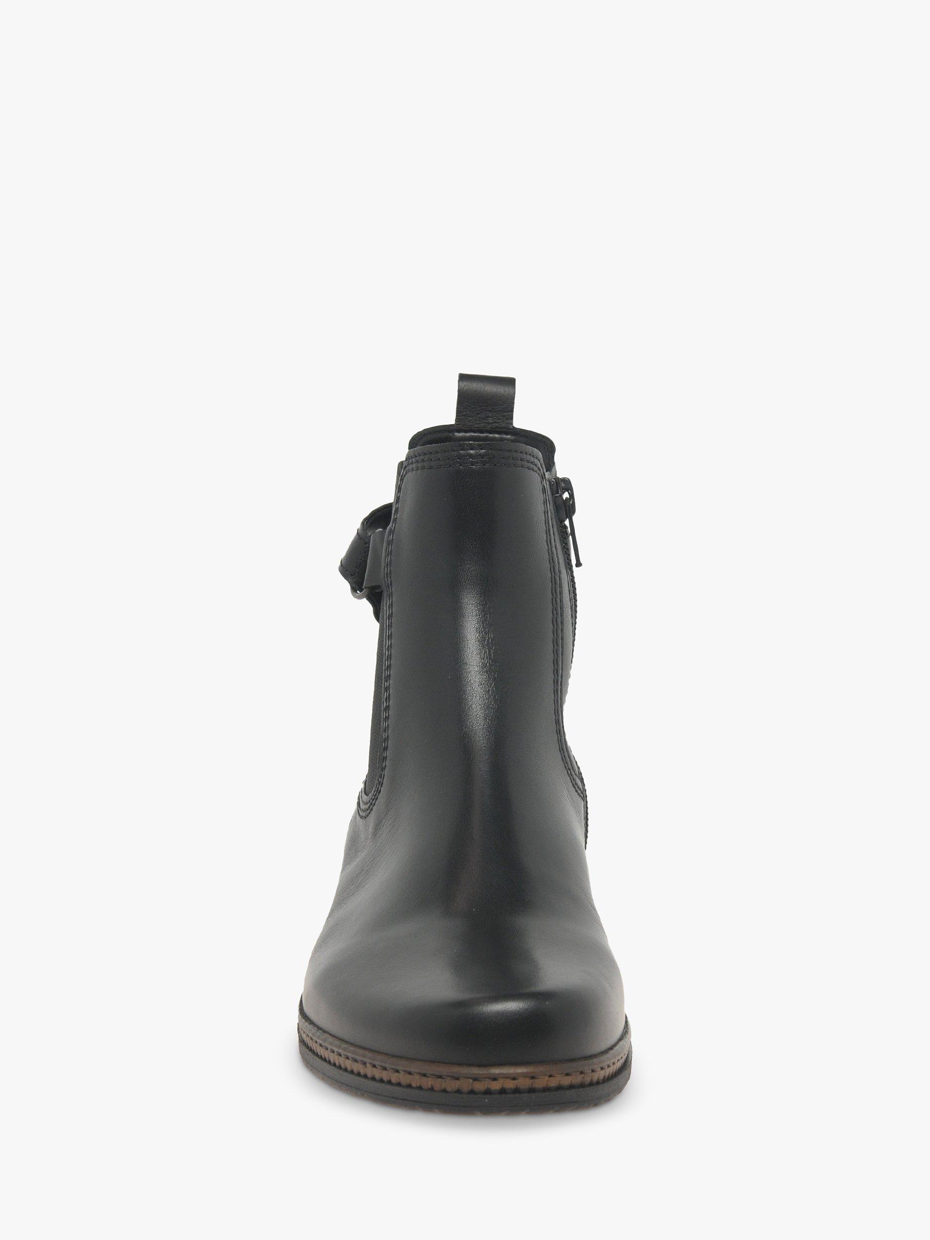 Product image 5 of 5, which shows Gabor Nolene Leather Chelsea Boots, Black, 3