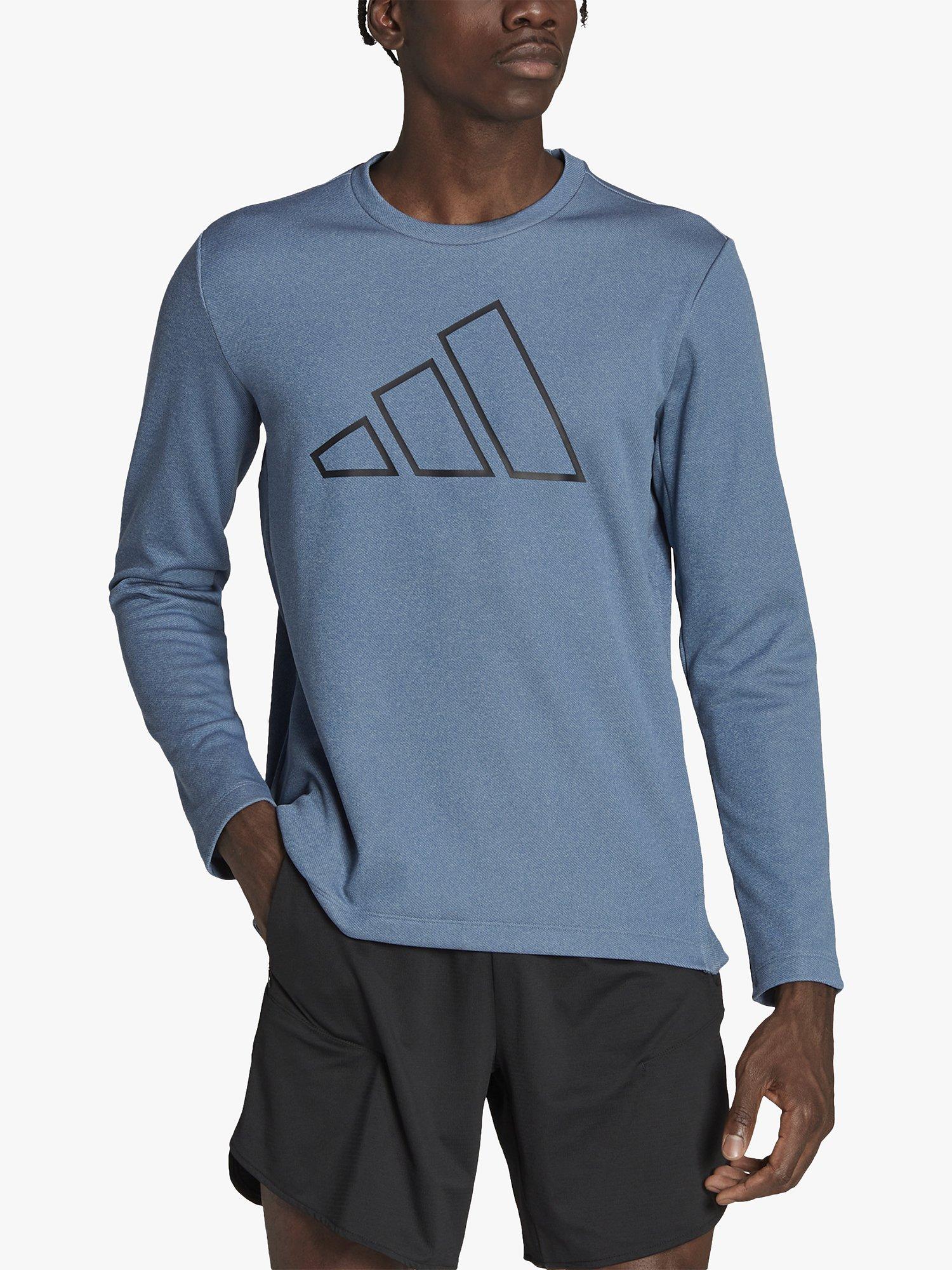 adidas Train Icons 3 Bar Logo Training Crew Gym Top
