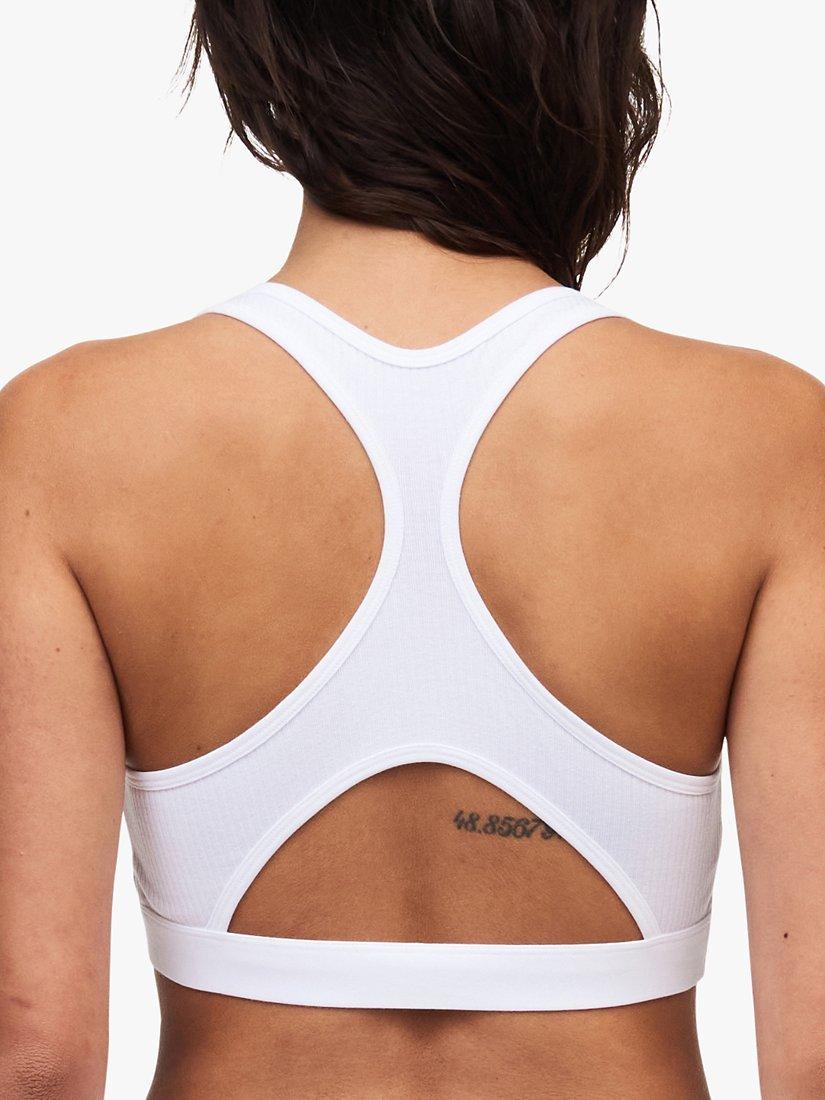 Product image 2 of 4, which shows Chantelle Cotton Comfort Bralette, White, S