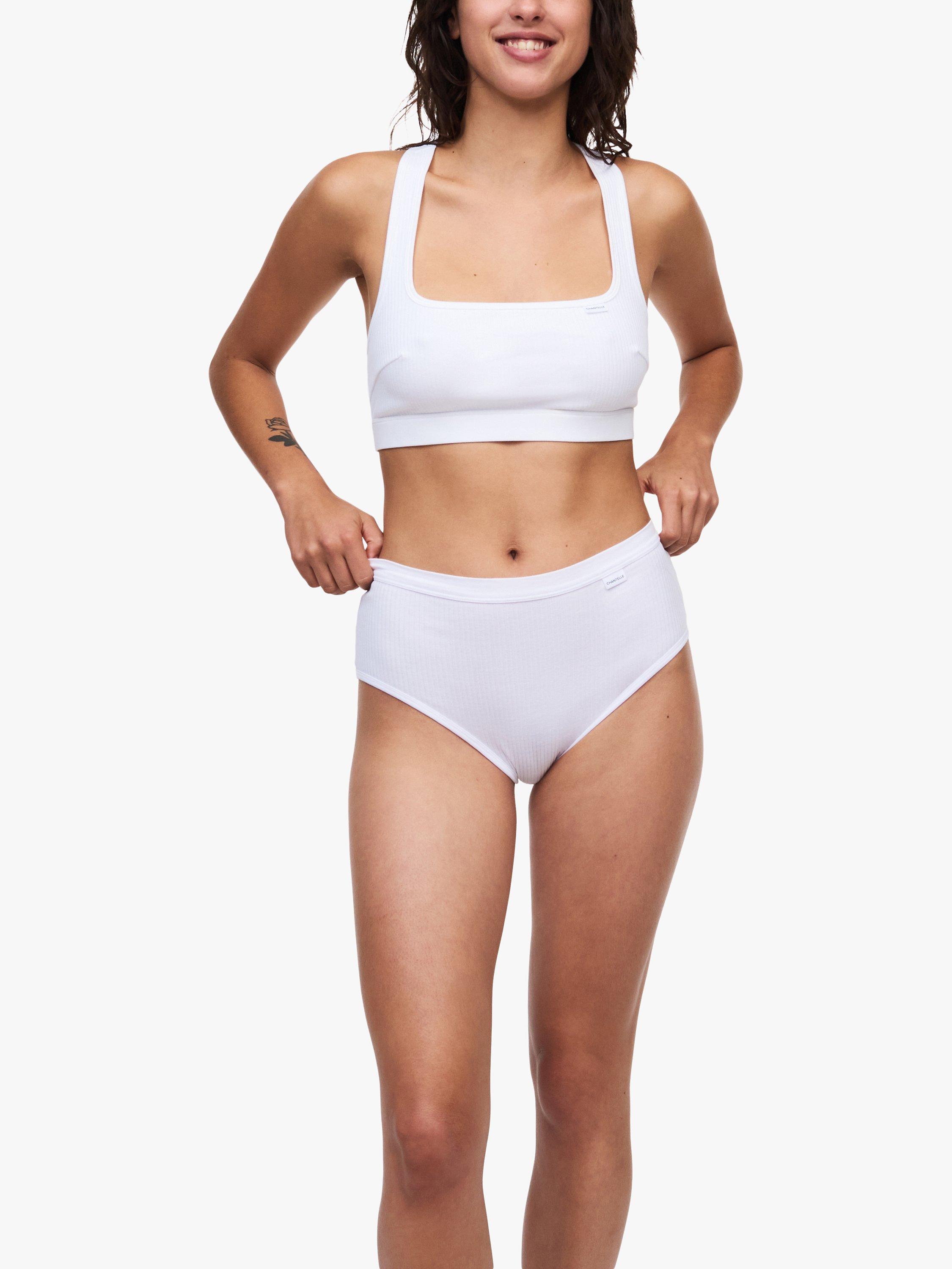 Product image 3 of 4, which shows Chantelle Cotton Comfort Bralette, White, S