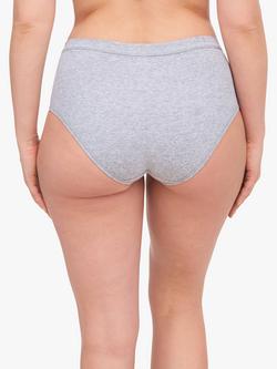 Chantelle Cotton Comfort High Waist Knickers - view 2, Heather Grey