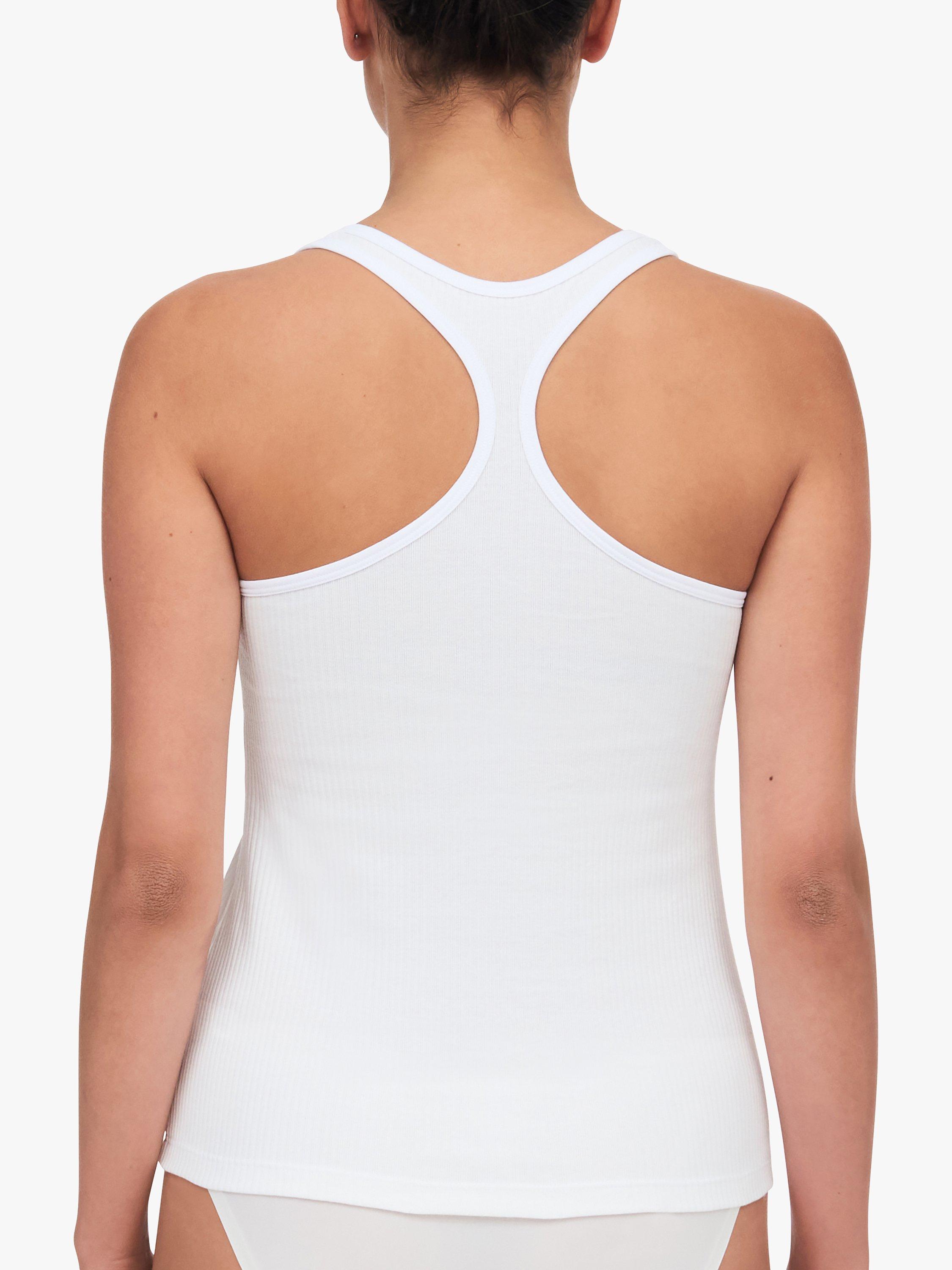 Product image 2 of 2, which shows Chantelle Cotton Comfort Vest, White, XS-S