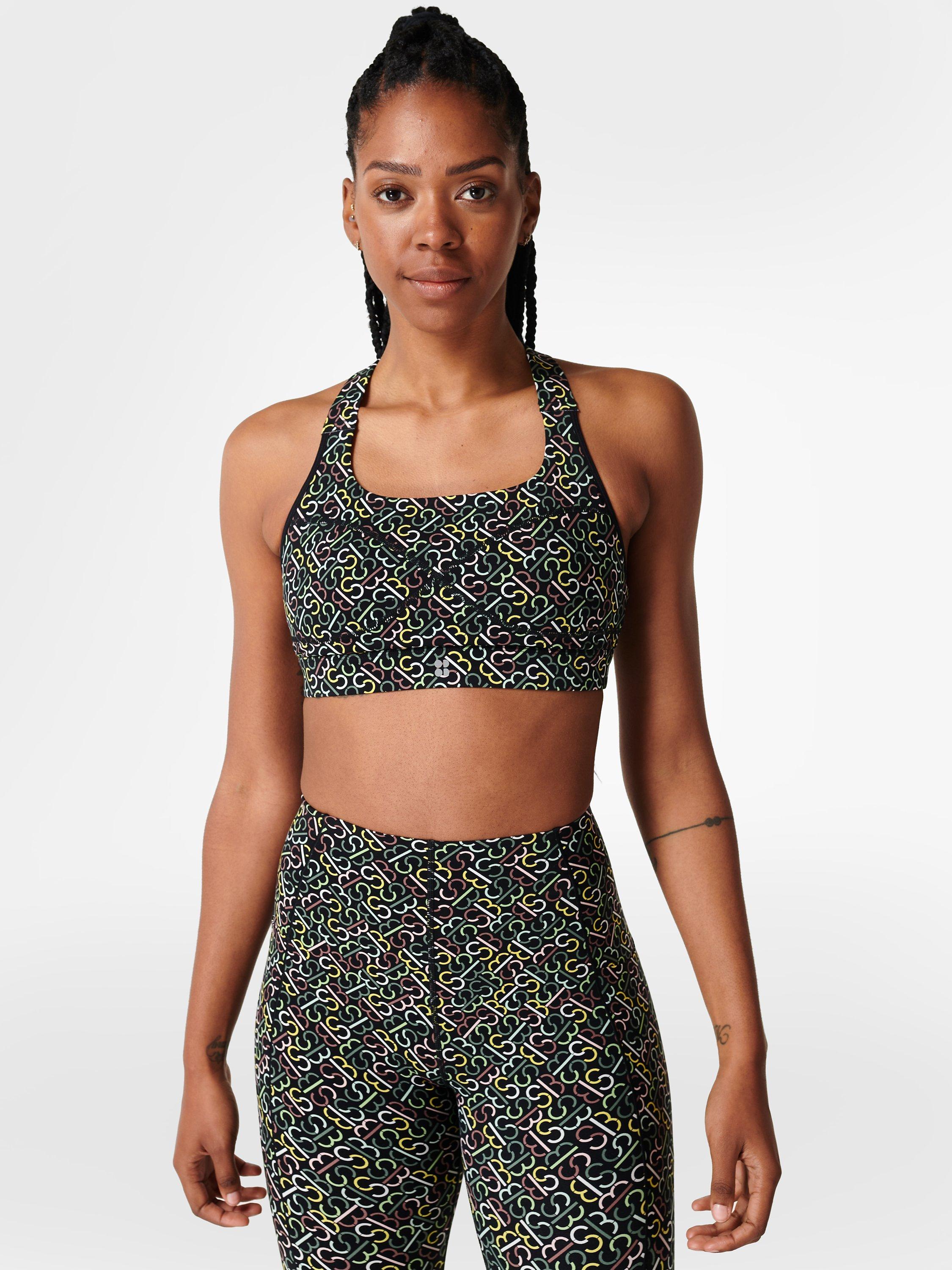 Sweaty Betty Power Sports Bra, Black Sb Slot Print