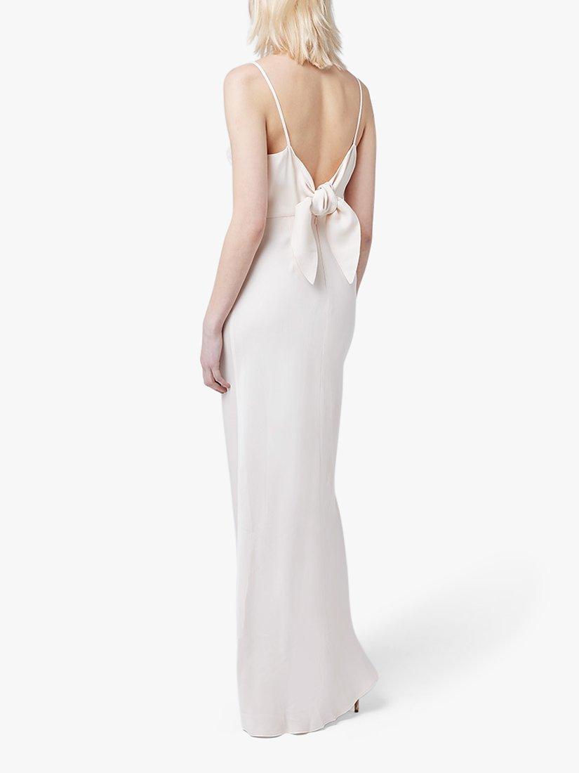 Product image 2 of 3, which shows Maids to Measure Stella Spaghetti Strap Maxi Dress, Champagne Ivory, 8