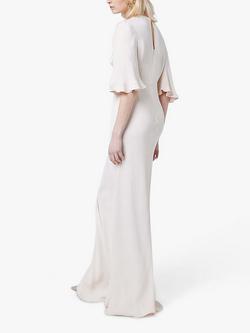 Maids to Measure Jemima Ruffle Sleeve Maxi Dress, Champagne Ivory - view 2, Champagne Ivory