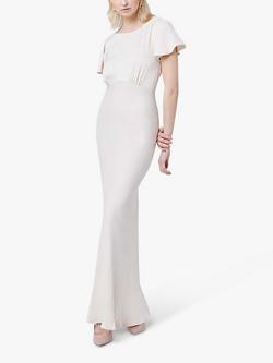 Maids to Measure Eadie Short Sleeve Maxi Dress, Champagne Ivory, Champagne Ivory