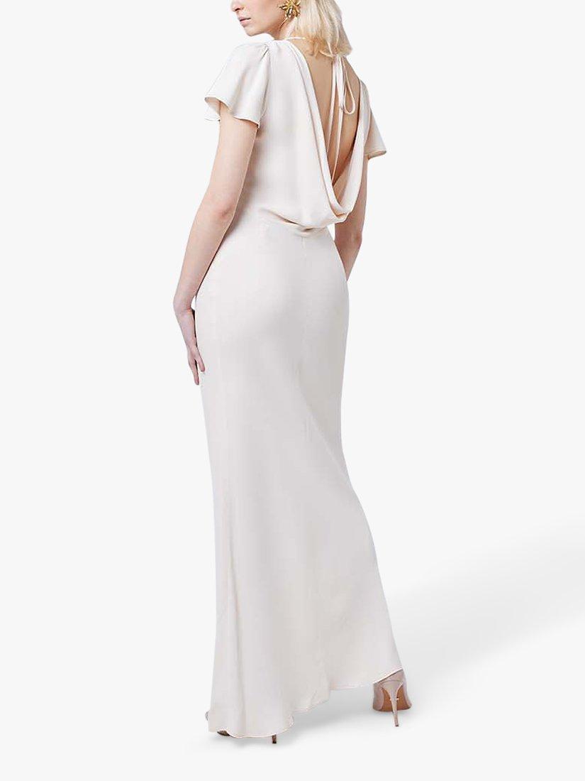 Product image 2 of 3, which shows Maids to Measure Eadie Short Sleeve Maxi Dress, Champagne Ivory, 8